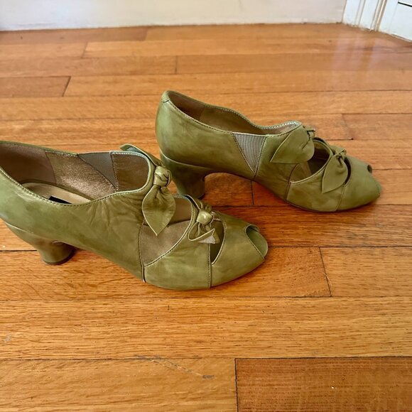 Everybody by bz moda Light Green open Toe Heels Size 40.5 - Picture 10 of 13